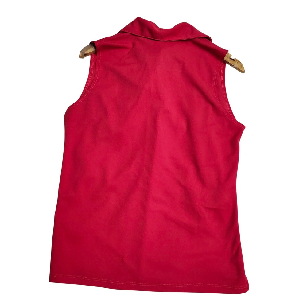 Lady Hagen Womens Pique Sleeveless Golf Polo Raspberry Jam Pink HydroDri Medium - Picture 5 of 9